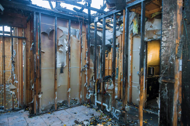 Professional Fire Damage Restoration technician working in Braddock Heights, MD